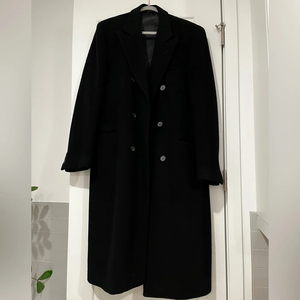Wool Cashmere Coat in Black by J.G. Hook - Picture 5 of 12